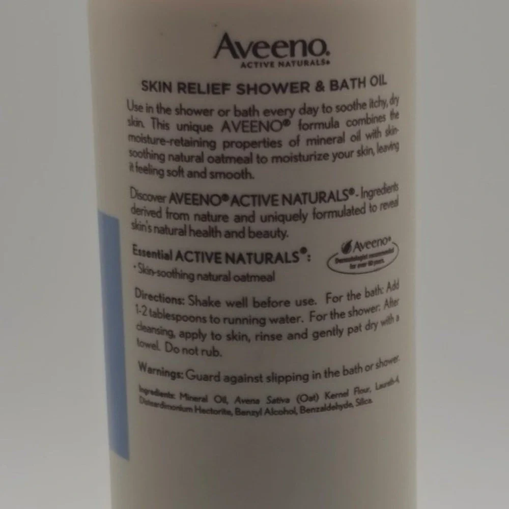Aveeno Skin Relief Shower and Bath Oil 10oz Active Naturals Old Stock NEW